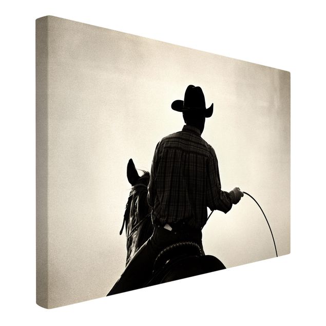 Print on canvas - Riding Cowboy