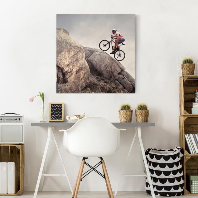 Print on canvas - Riding up that hill