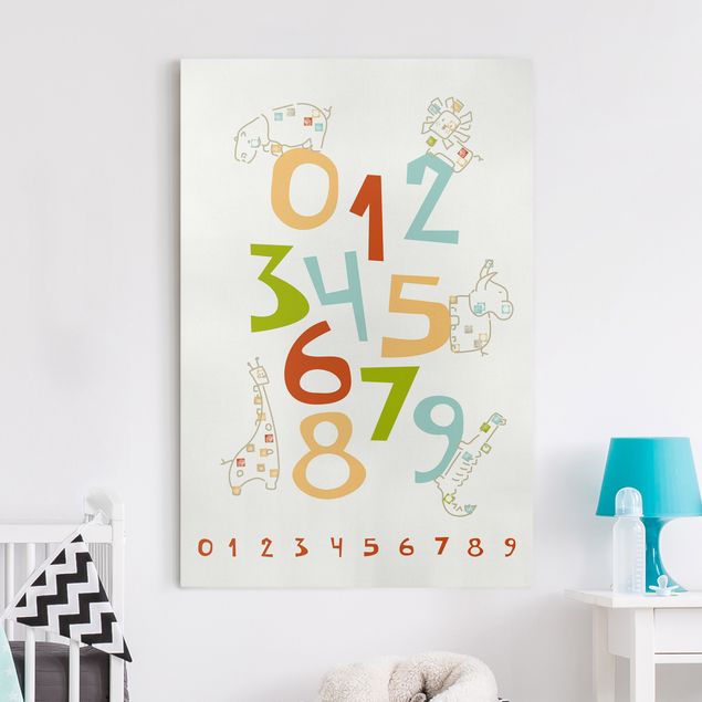 Print on canvas - Safari Numbers