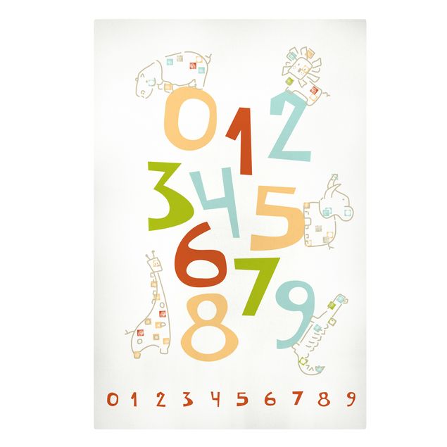Print on canvas - Safari Numbers