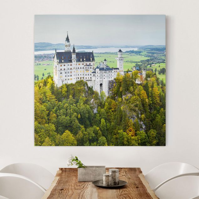 Print on canvas - Neuschwanstein Castle Panorama