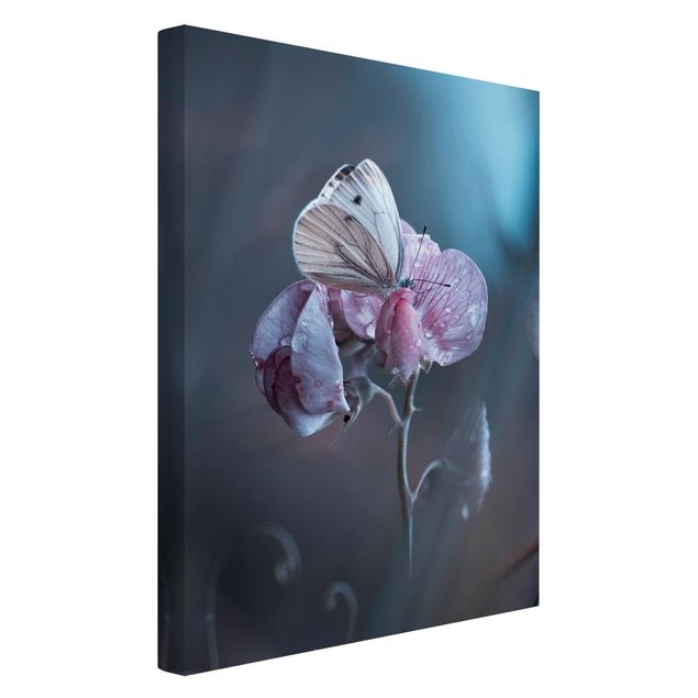 Print on canvas - Butterfly In The Rain
