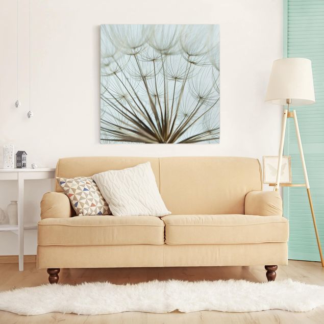 Print on canvas - Beautiful dandelion macro shot