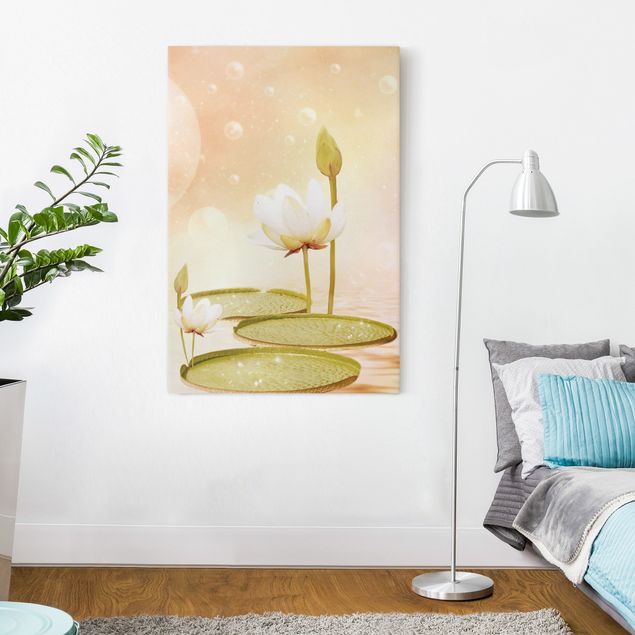 Print on canvas - Magical Water Lilies
