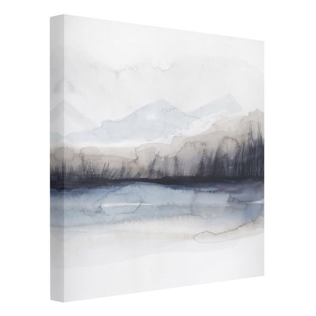 Print on canvas - Lakeside With Mountains I