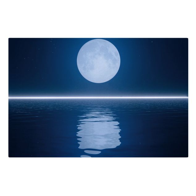 Print on canvas - Silver Moon Rise