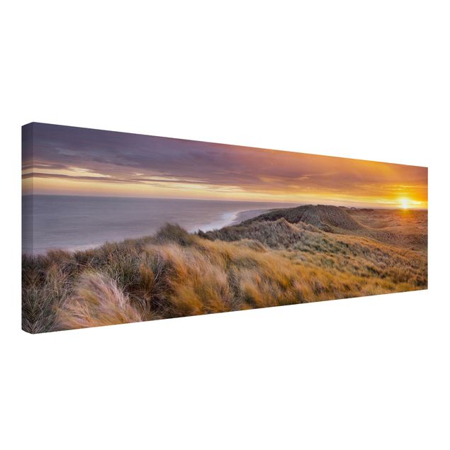 Print on canvas - Sunrise On The Beach On Sylt