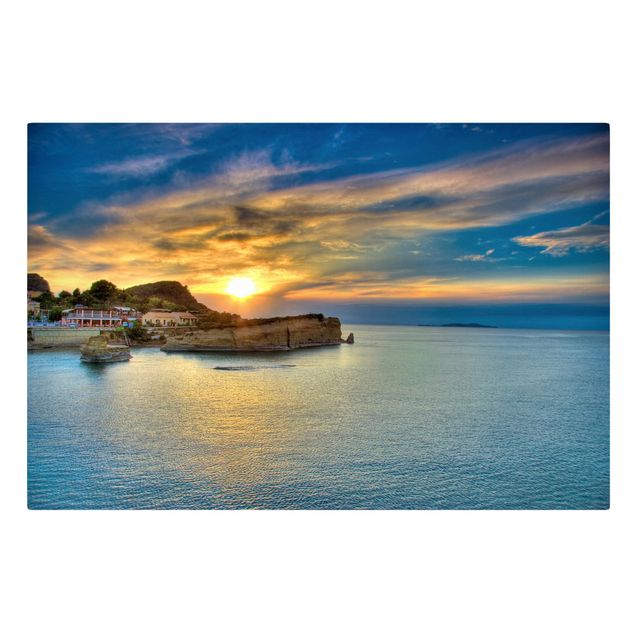 Print on canvas - Sunset Over Corfu