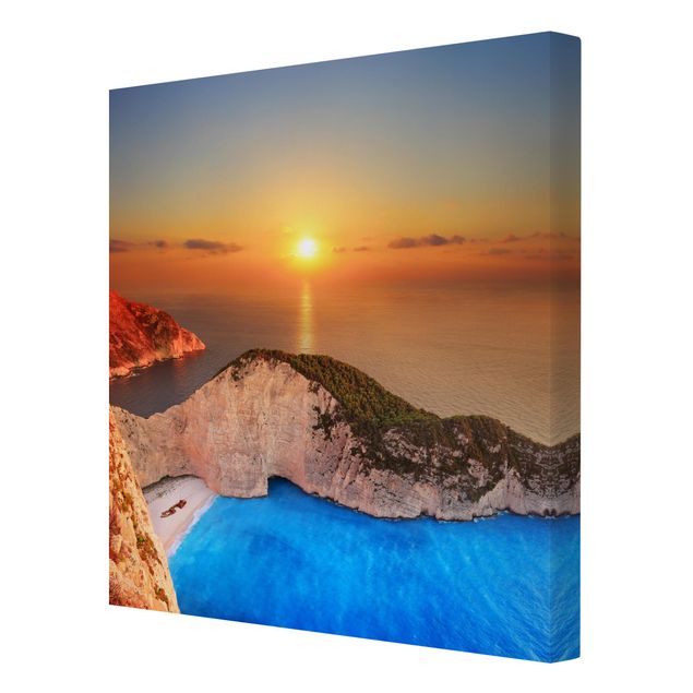Print on canvas - Sunset Over Zakynathos