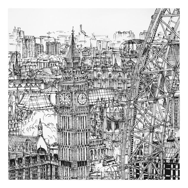 Print on canvas - City Study - London Eye