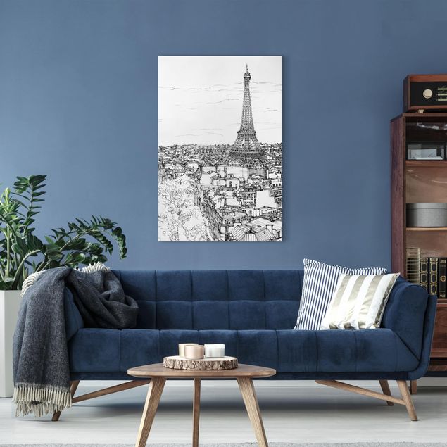 Print on canvas - City Study - Paris