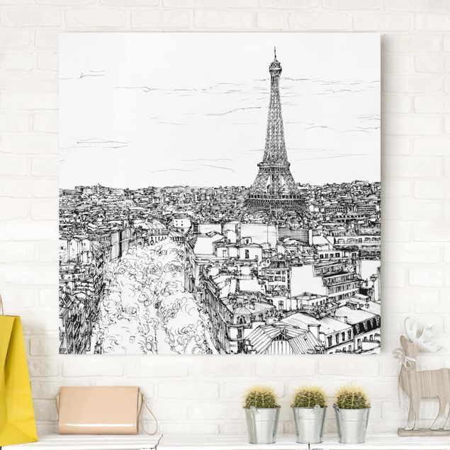 Print on canvas - City Study - Paris
