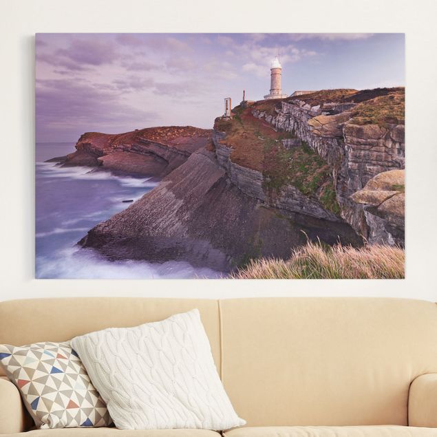 Print on canvas - Cliffs and lighthouse