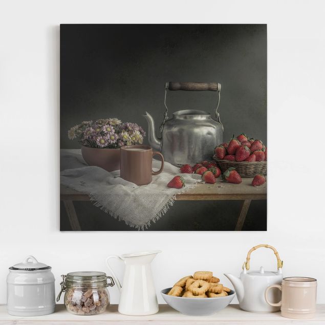 Print on canvas - Still Life with Strawberries