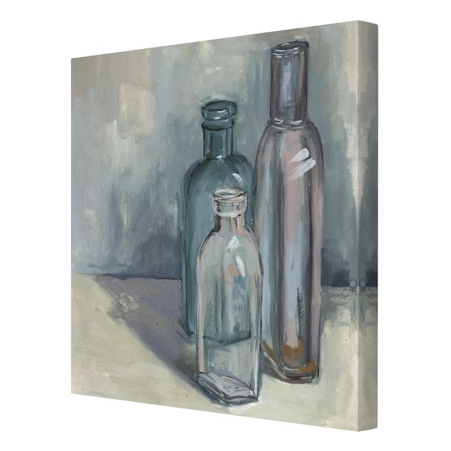 Print on canvas - Still Life With Glass Bottles I