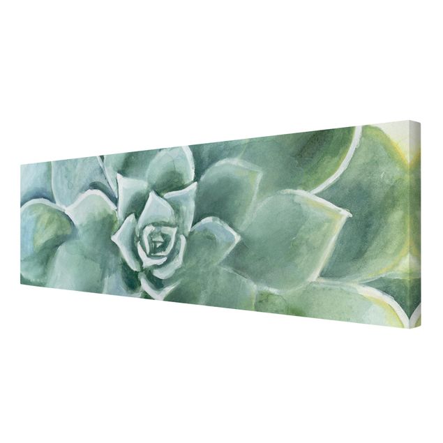 Print on canvas - Succulent Plant Watercolour Dark
