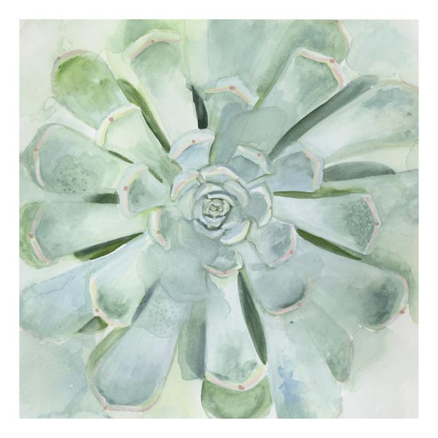 Print on canvas - Succulent Plant Watercolour Light Coloured