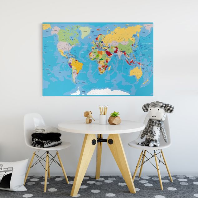 Print on canvas - The World's Countries
