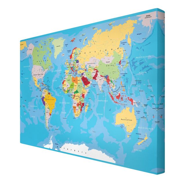 Print on canvas - The World's Countries