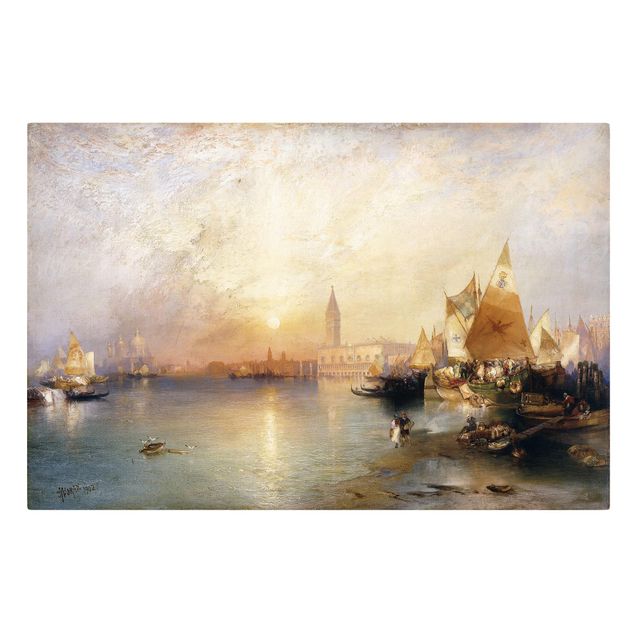 Print on canvas - Thomas Moran - Sunset Venice