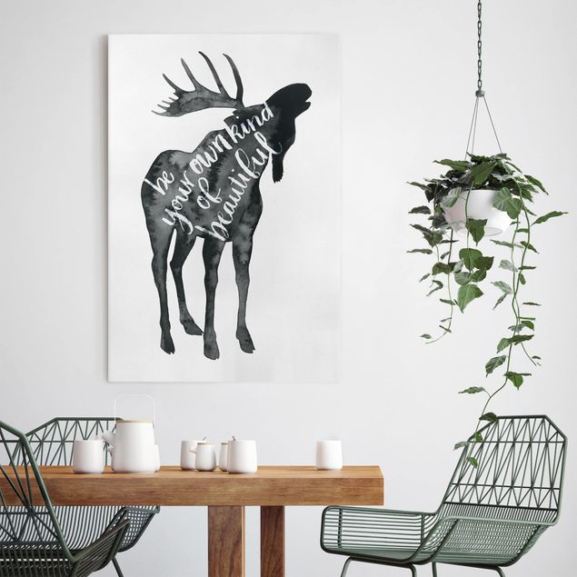 Print on canvas - Animals With Wisdom - Elk