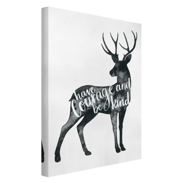 Print on canvas - Animals With Wisdom - Hirsch
