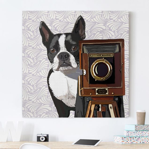 Print on canvas - Wildlife Photographer Terrier