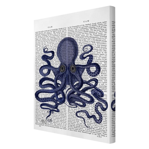 Print on canvas - Animal Reading - Octopus