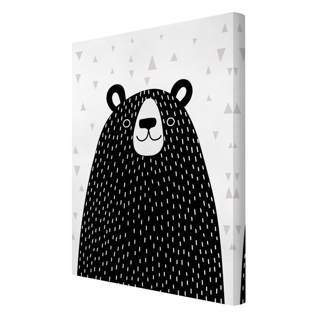 Print on canvas - Zoo With Patterns - Bear