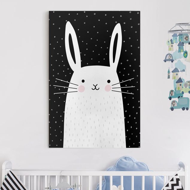 Print on canvas - Zoo With Patterns - Hase
