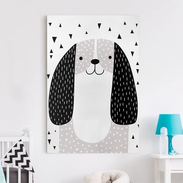 Print on canvas - Zoo With Patterns - Dog