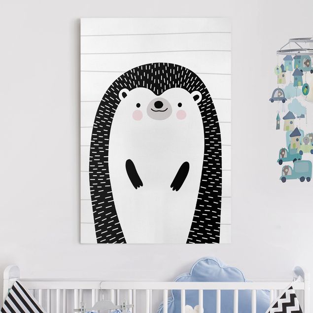 Print on canvas - Zoo With Patterns - Hedgehog