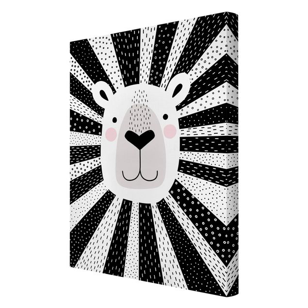 Print on canvas - Zoo With Patterns - Lion