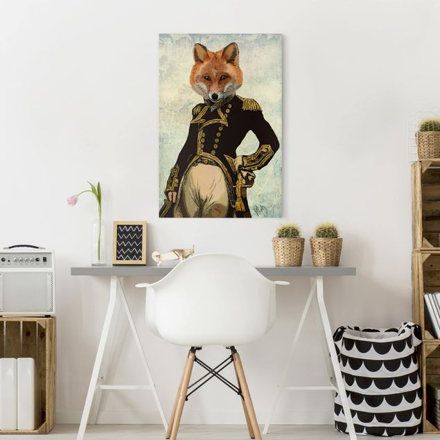 Print on canvas - Animal Portrait - Fox Admiral