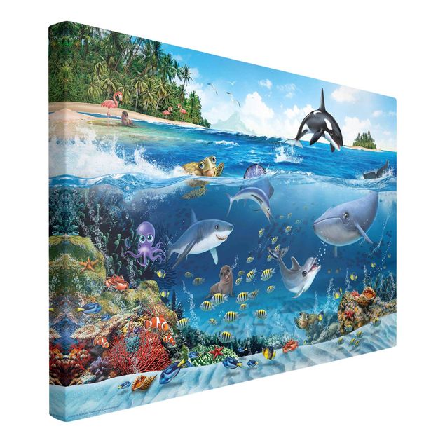 Print on canvas - Animal Club International - Underwater World With Animals