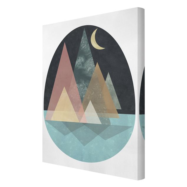 Print on canvas - Utopian Landscape - Moon