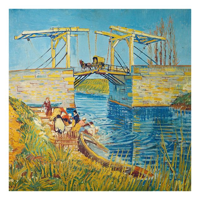 Print on canvas - Vincent van Gogh - The Drawbridge at Arles with a Group of Washerwomen