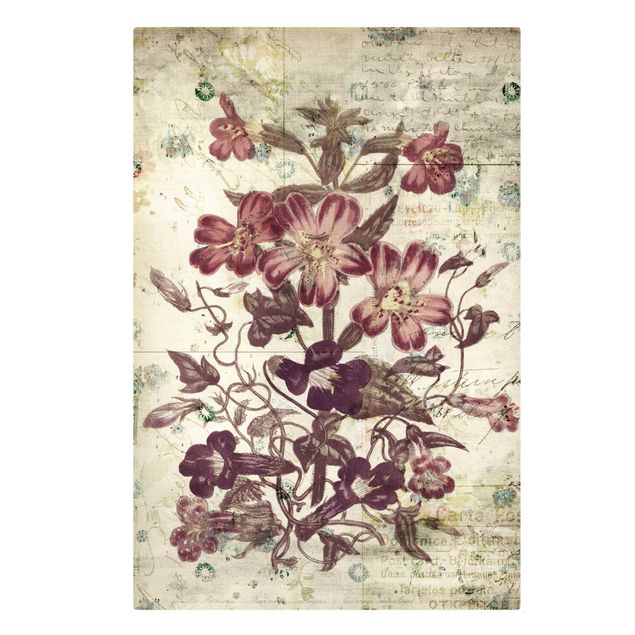 Print on canvas - Vintage Floral Design