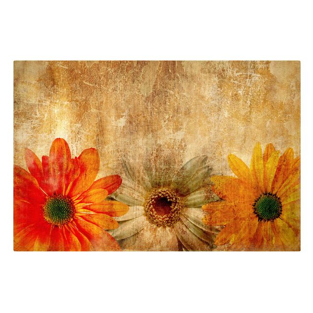 Print on canvas - Vintage Flowermix