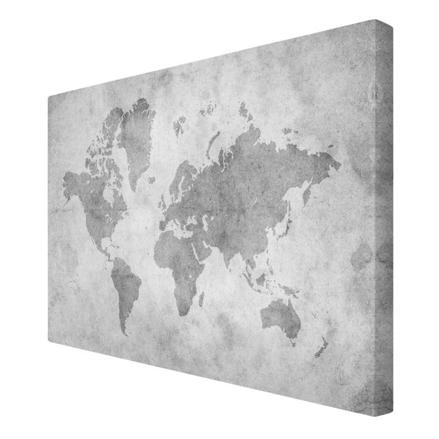 Print on canvas - Vintage World Map II