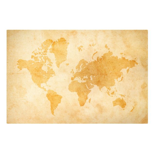 Print on canvas - Vintage World Map