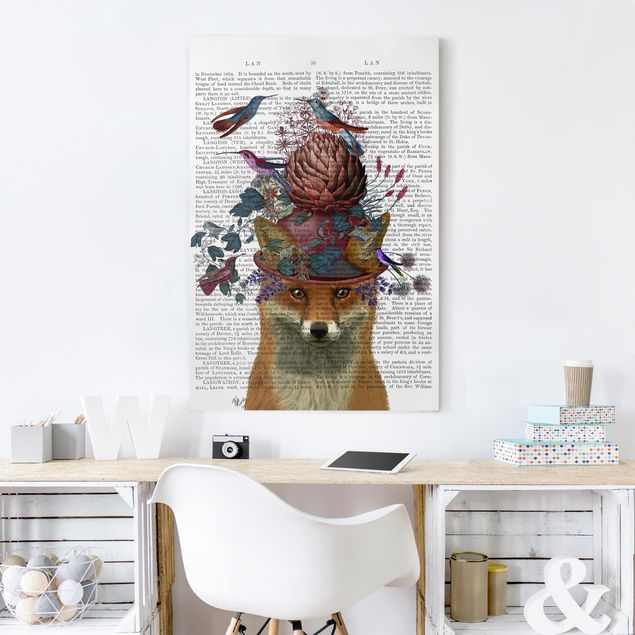 Print on canvas - Fowler - Fox With Artichoke