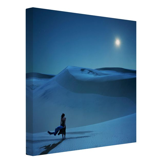 Print on canvas - Full Moon Over The Desert