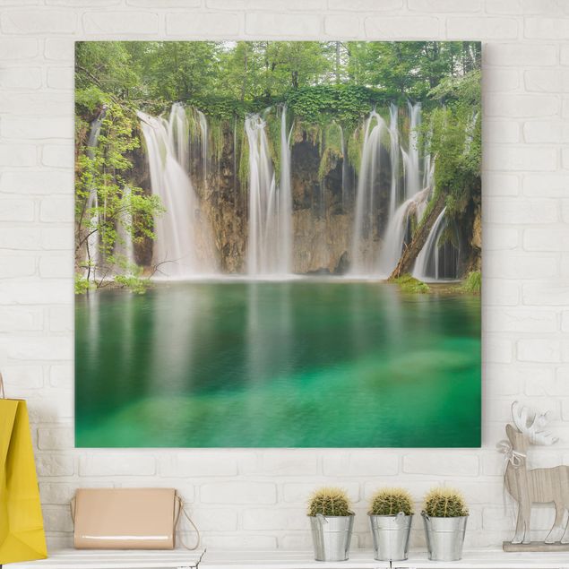 Print on canvas - Waterfall Plitvice Lakes