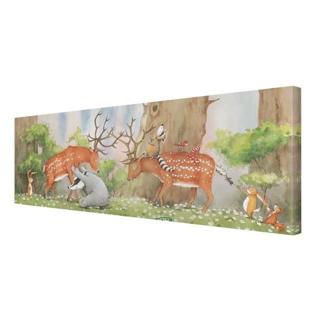 Print on canvas - Vasily Helps The Deer