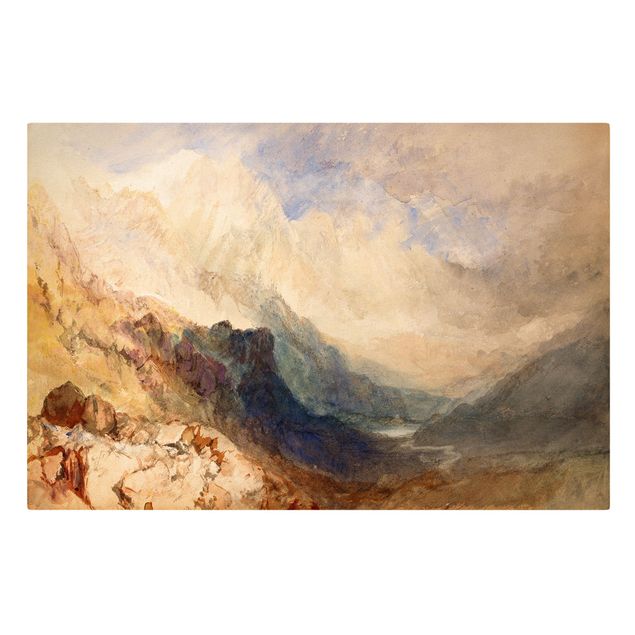 Print on canvas - William Turner - View along an Alpine Valley, possibly the Val d'Aosta