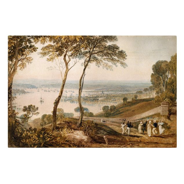 Print on canvas - William Turner - Plymouth Dock, from near Mount Edgecumbe