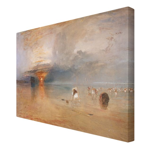 Print on canvas - William Turner - Beach At Calais