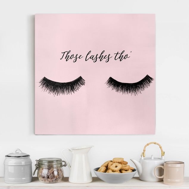 Print on canvas - Eyelashes Chat - Lashes