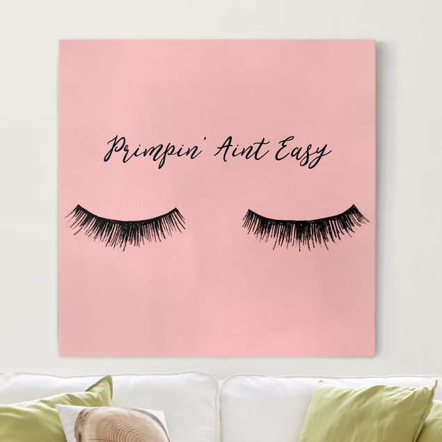 Print on canvas - Eyelashes Chat - Primpin'